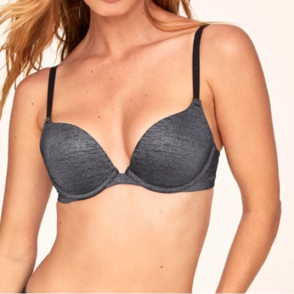 Adore Me Gray T-Shirt Bra with Adjustable Straps - Picture 2 of 5